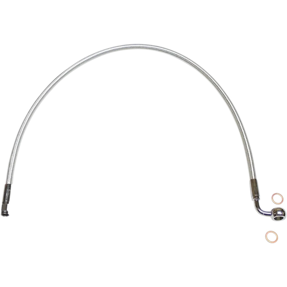 Alternate Length Designer Series ABS-Specific Front Brake Line Kit — 19" length, 10 mm 90° banjo, ABS