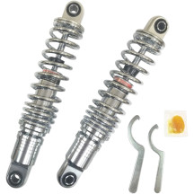 Amortiguadores premium ajustables en altura — 13" longitud extendida, ajuste de altura ±0,5", Negro/Cromo