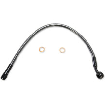 Designer Series ABS-Specific Upper Brake Line Kit — 15", 10 mm 35° banjo, with ABS, Black