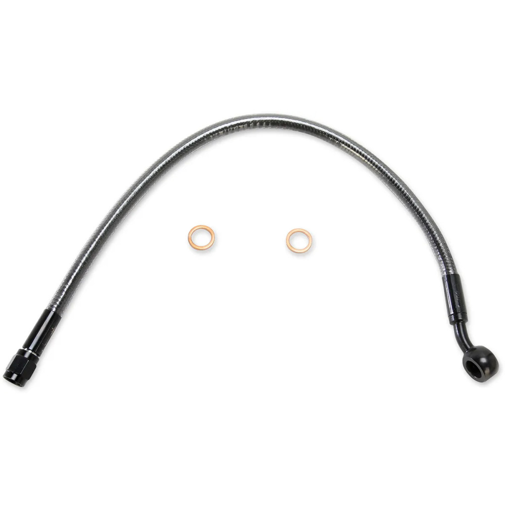Designer Series ABS-Specific Upper Brake Line Kit — 15", 10 mm 35° banjo, with ABS, Black