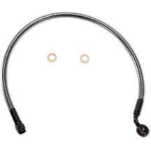 Designer Series ABS-Specific Upper Brake Line Kit — 20" length, 10 mm 35° banjo fitting, black