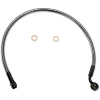 Designer Series ABS-Specific Upper Brake Line Kit — 20" length, 10 mm 35° banjo fitting, black