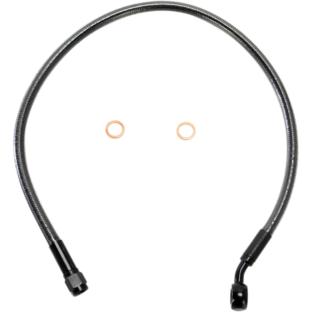 Designer Series ABS-Specific Upper Brake Line Kit — 56 cm (22"), 10 mm 35° banjo, Black