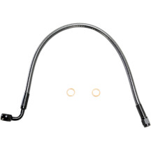 Alternate Length Designer Series ABS-Specific Front Brake Line Kit — 17", 10 mm 90° banjo fitting