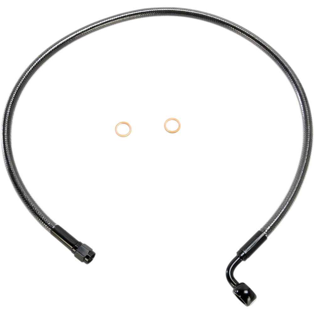 Alternate Length Designer Series ABS-Specific Front Brake Line Kit — 26" length, 10 mm 90° banjo