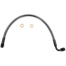 Alternate Length Designer Series ABS-Specific Front Brake Line Kit — 32" length, Black, ABS, 10 mm 90° banjo fitting
