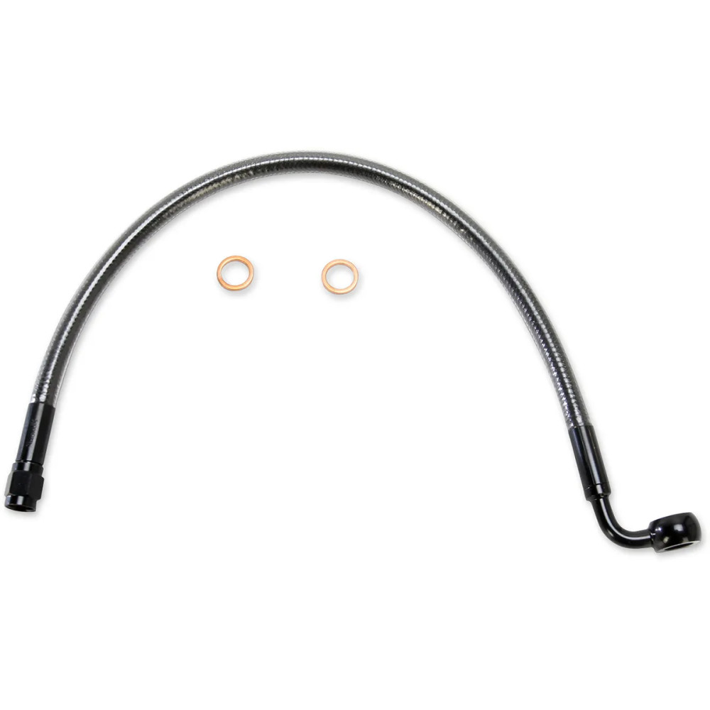 Alternate Length Designer Series ABS-Specific Front Brake Line Kit — 32" length, Black, ABS, 10 mm 90° banjo fitting