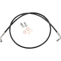 Black Braided Brake Line Kit — 12" - 14", without ABS, front