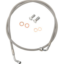 Kit de líneas de freno de acero inoxidable — 15"–17", sin ABS, plateado