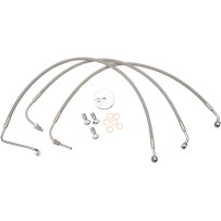 Juego de líneas de freno de acero inoxidable — 30,5 cm–35,5 cm, Ape Hanger, compatible con ABS y sin ABS