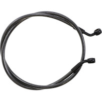 E-Z Align Braided Single Disc Front Brake Line — 42", without ABS, Black