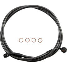 E-Z Align Braided Single Disc Front Brake Line — 127 cm (50 in), without ABS