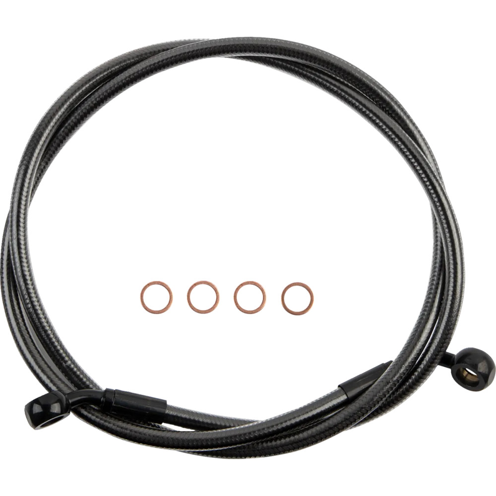 E-Z Align Braided Single Disc Front Brake Line — 127 cm (50 in), without ABS