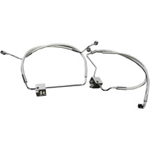 Designer Series Front Lower Brake Line Kit — Front lower, Dual disc, without ABS, Chrome