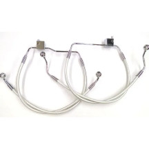 Designer Series Front Lower Brake Line Kit — Front lower, Dual disc, without ABS, Chrome