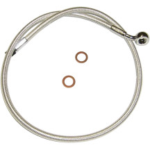 Designer Series ABS-Specific Upper Brake Line Kit — 58.5 cm (23"), 10 mm 35° banjo, Chrome