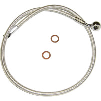 Designer Series ABS-Specific Upper Brake Line Kit — 58.5 cm (23"), 10 mm 35° banjo, Chrome
