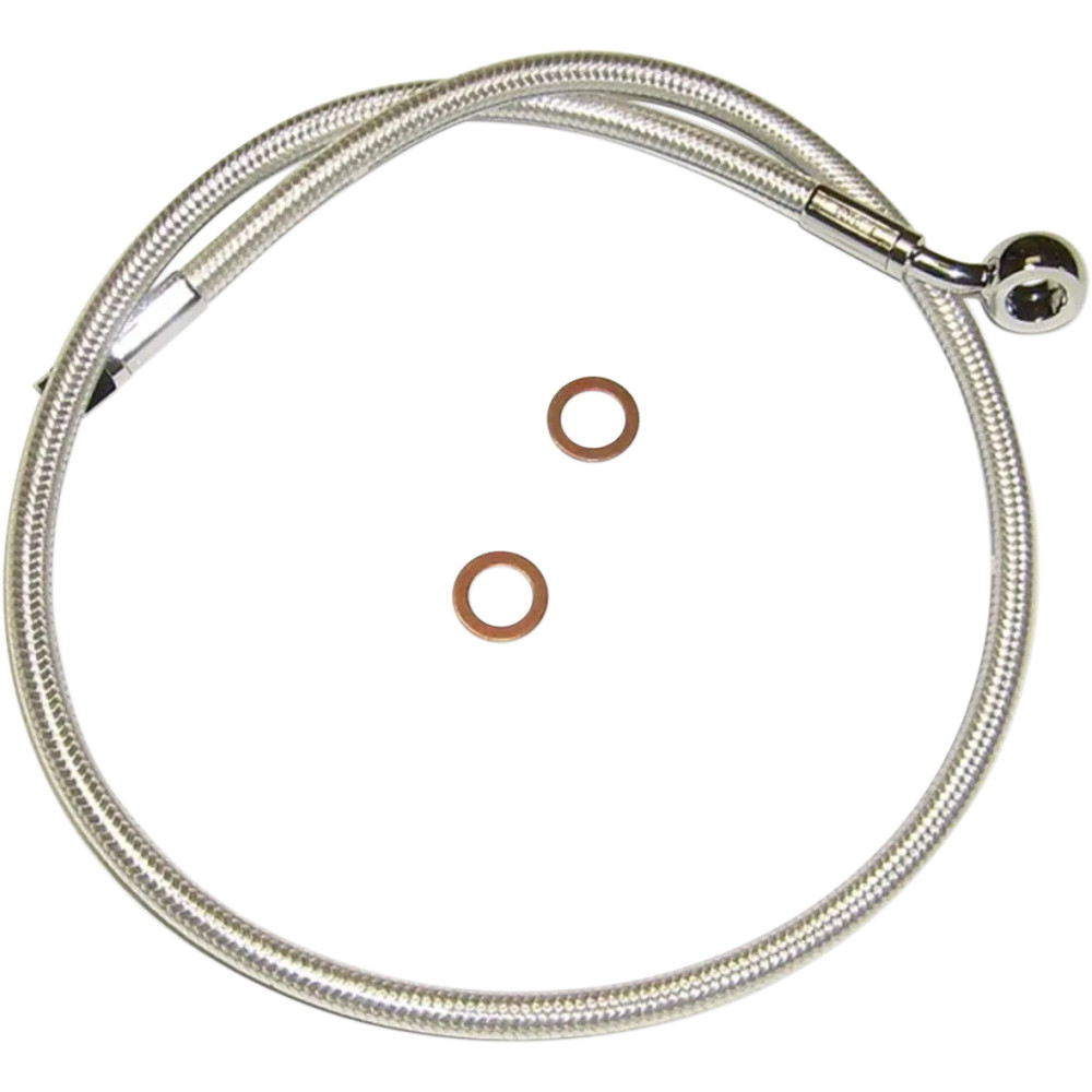 Designer Series ABS-Specific Upper Brake Line Kit — 58.5 cm (23"), 10 mm 35° banjo, Chrome