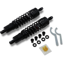 Premium Ride-Height Adjustable Shocks — 318 mm (12.50") extended, ±12.7 mm (0.50") ride-height, Black, rear