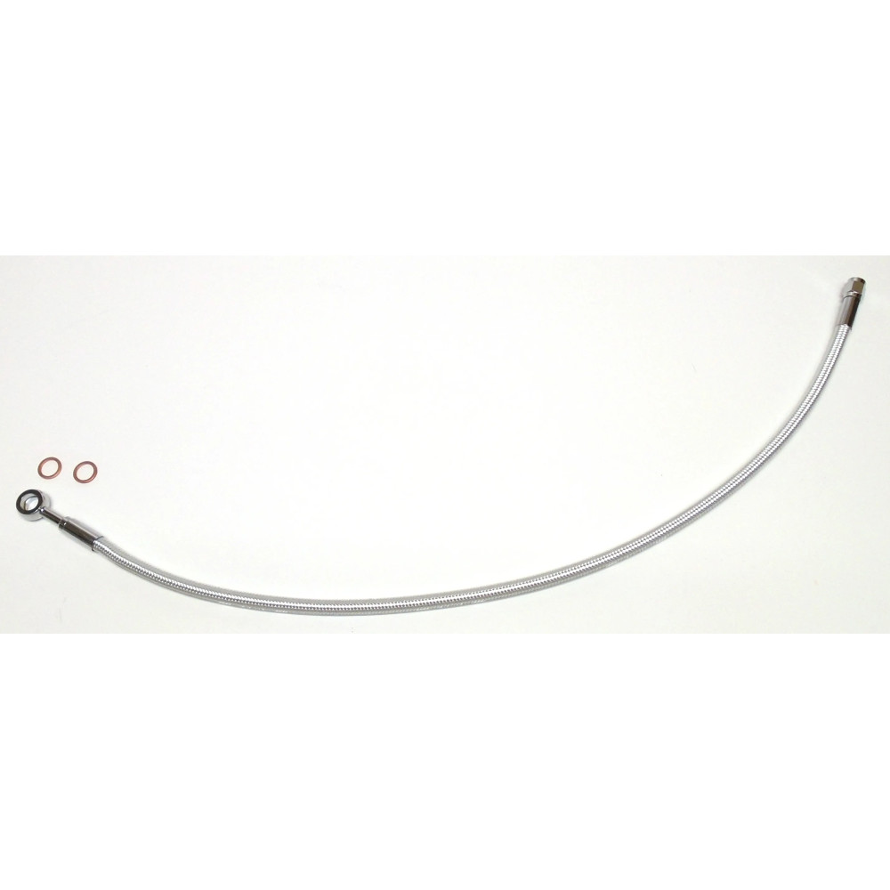 Alternate Length Designer Series ABS-Specific Front Brake Line Kit — 23" length, Chrome