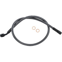 Alternate Length Designer Series ABS-Specific Front Brake Line Kit — 27" length, 10 mm 35° banjo fitting, for ABS
