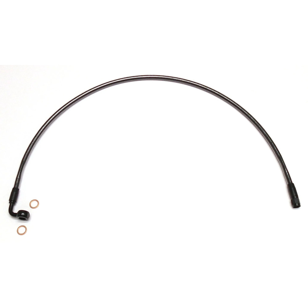 Alternate Length Designer Series ABS-Specific Front Brake Line Kit — 27" length, ABS, 10 mm 90° upper banjo