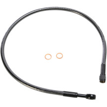 Alternate Length Designer Series ABS-Specific Front Brake Line Kit — 25" length, 10 mm 180° banjo