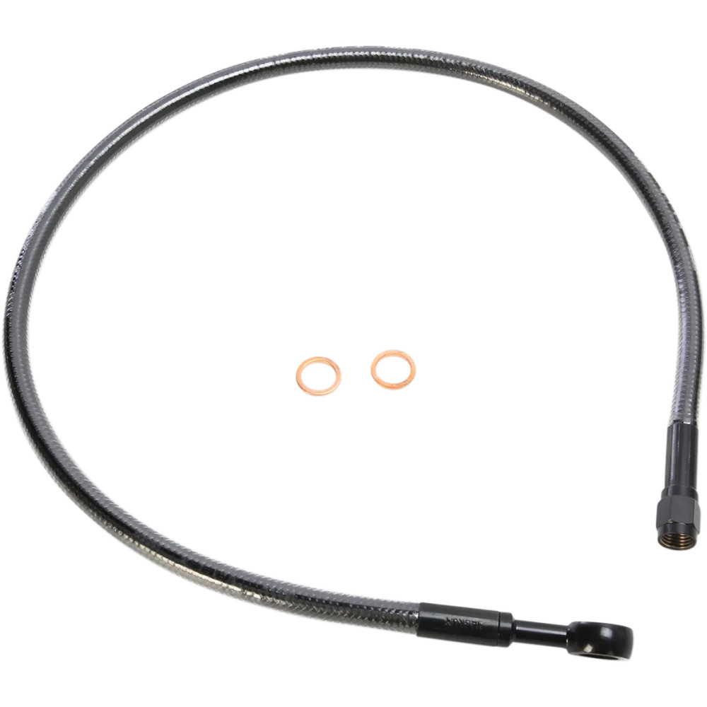Alternate Length Designer Series ABS-Specific Front Brake Line Kit — 25" length, 10 mm 180° banjo