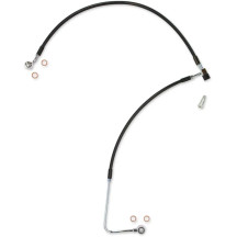 XR Lower Brake Line — 20-1/4 in, with ABS, front lower, Black/Chrome