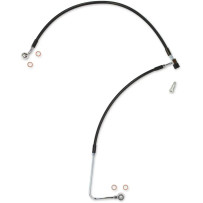 XR Lower Brake Line — 20-1/4 in, with ABS, front lower, Black/Chrome