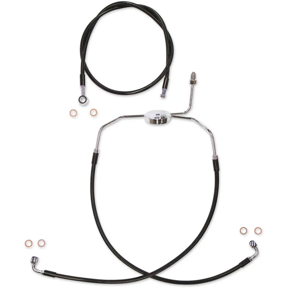 XR Stainless Extreme Response Front Brakeline Kit — without ABS, 27", 16-1/4", Oversize +4"