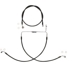 XR Stainless Extreme Response Front Brakeline Kit — without ABS, 15-1/4", 25", Oversize +4", +6"