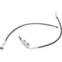 Extreme Response Front Brake Line Kit for ABS — 16-1/2 in, 27 in, Black, Chrome
