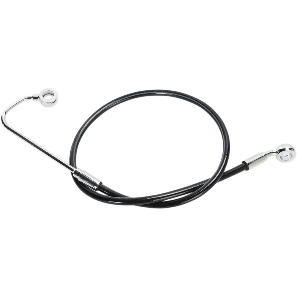 XR Stainless Upper Brake Line — 110 cm (43-1/4"), with ABS, Front Upper, Black/Chrome