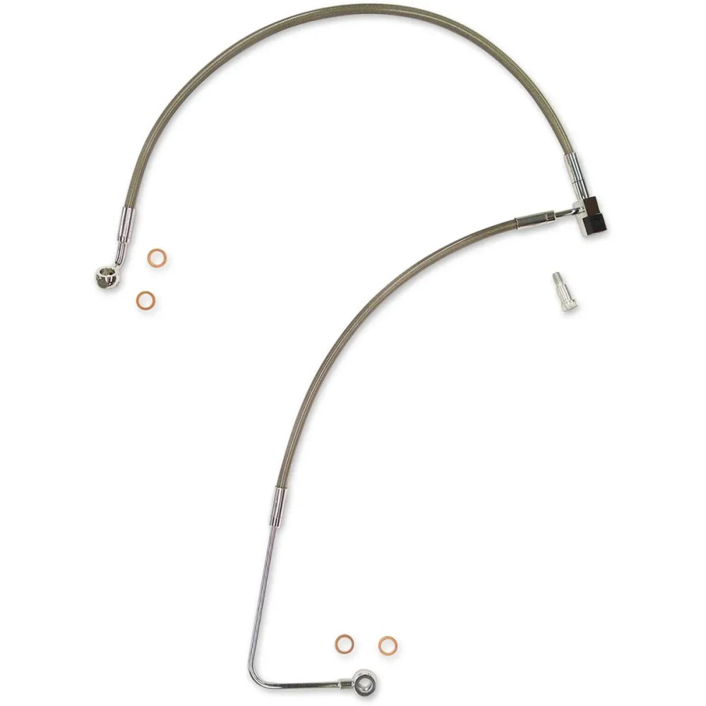 XR Lower Brake Line — 51.5 cm (20-1/4"), with ABS, Silver