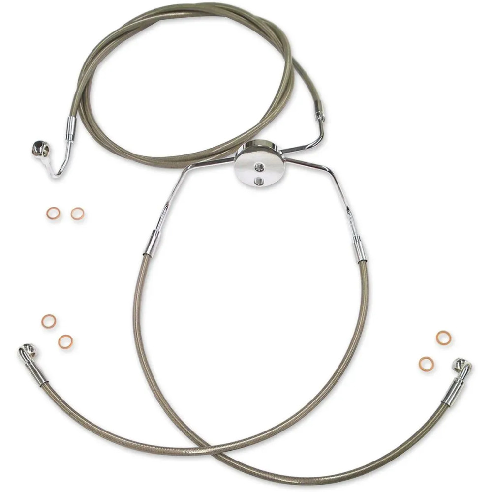 XR Lower Brake Line — 52" / 15-1/4", with ABS, front lower, Silver