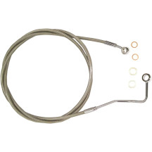 XR Stainless Upper Brake Line — 68" length, with ABS, Silver polished