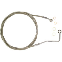 XR Stainless Upper Brake Line — 68" length, with ABS, Silver polished