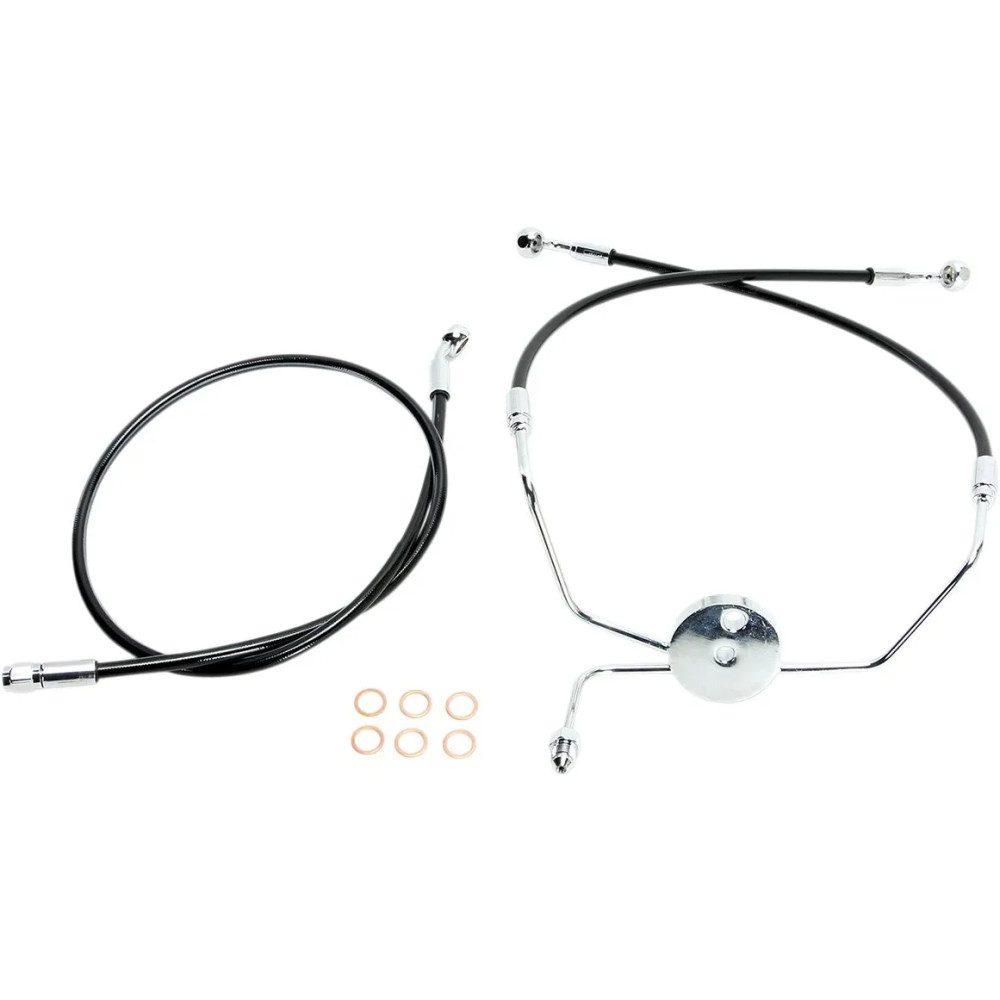 XR Stainless Extreme Response Front Brakeline Kit — without ABS, 33" (84 cm), 16-1/4" (41.5 cm)