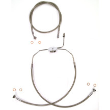 XR Stainless Extreme Response Front Brakeline Kit — without ABS, 31" length, Oversize +12"