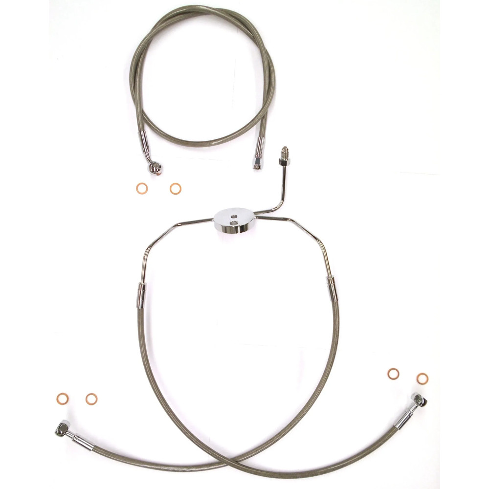 XR Stainless Extreme Response Front Brakeline Kit — without ABS, 31" length, Oversize +12"