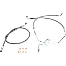 XR Stainless Extreme Response Front Brakeline Kit — without ABS, 31" length, Oversize +12"