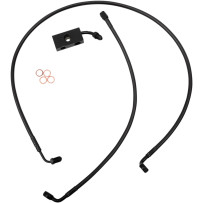 Kit de líneas de freno trenzadas Midnight — 30,5–35,5 cm (12–14 pulg.), Ape Hanger, con ABS, Negro medianoche