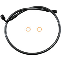 Alternative Length Designer Series ABS-Specific Upper Brake Line Kit — 76 cm (30"), with ABS, 12 mm 90° banjo, Black