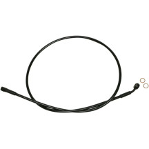 Alternative Length XR Extreme Response Upper Brake Line — 19", 10 mm 35° banjo, Black