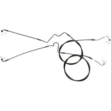 XR Lower Brake Line — 54", 56", 14" lengths, Front fitment, with ABS, Black