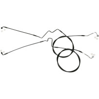 XR Lower Brake Line — 54", 56", 14" lengths, Front fitment, with ABS, Black