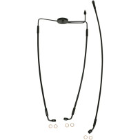 XR Stainless Extreme Response Front Brakeline Kit — without ABS, 18-5/8", 27", Black