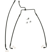 XR Stainless Extreme Response Front Brakeline Kit — 84 cm (33 in), 38 cm (14-7/8 in), without ABS, Black
