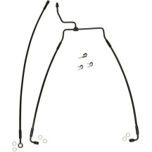 XR Stainless Extreme Response Front Brakeline Kit — 25", 14-7/8", without ABS, Black